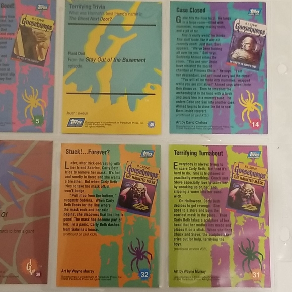 💚3/$25! Goosebumps 1996 Parachute Press cards - Picture 3 of 3